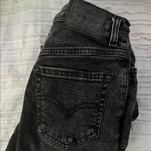Faded Black Levi’s Ripped Jeans